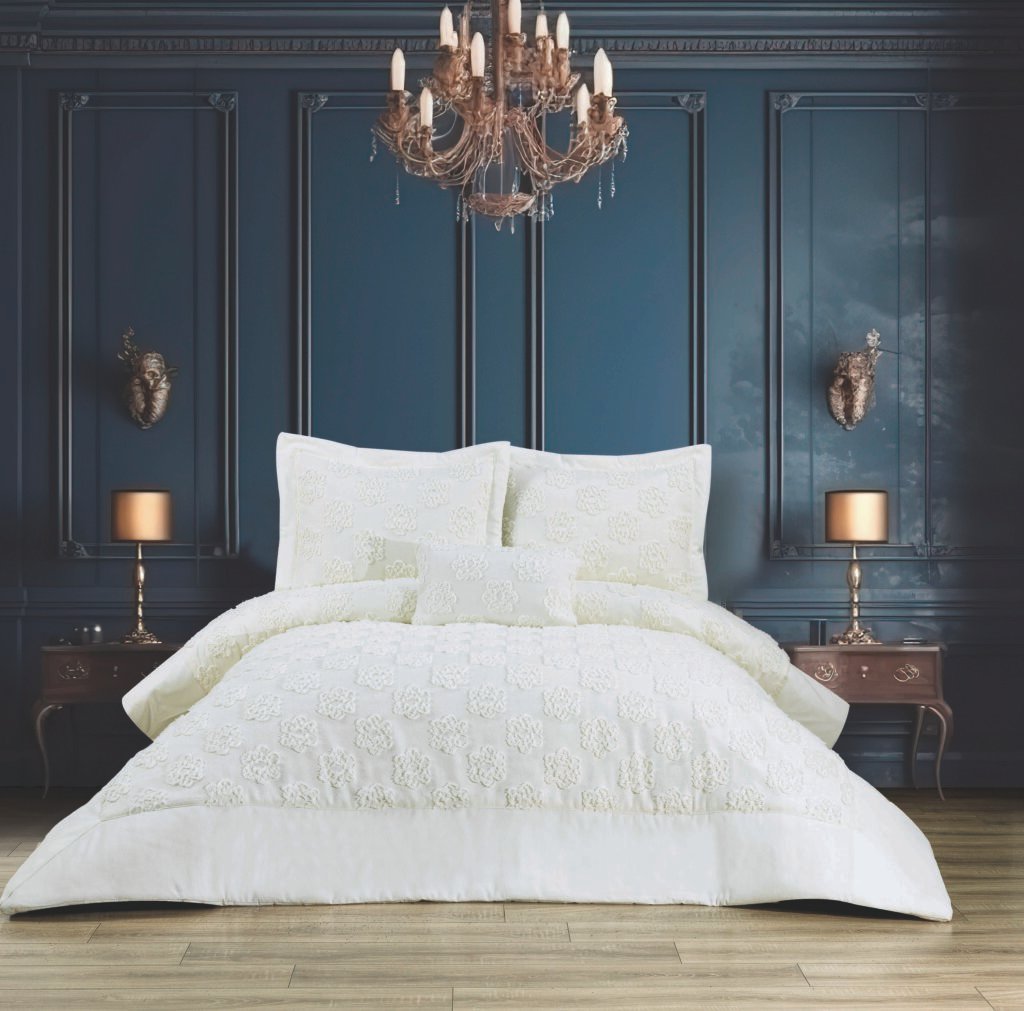 FloreYatakOrtusu-1024x1011 Flore Yatak Örtüsü Ekru - Görsel 1